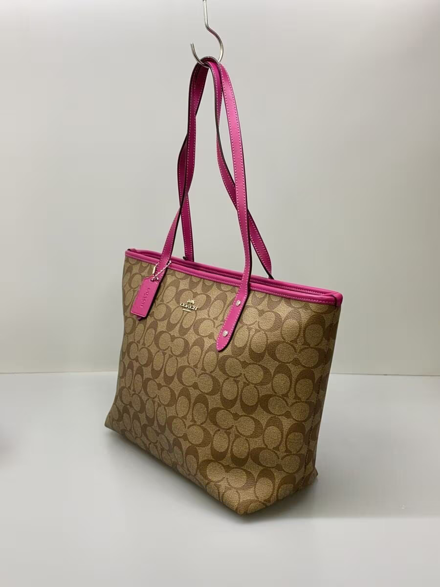 COACH Tote Bag Signature PVC BEG Allover thumbnail 2