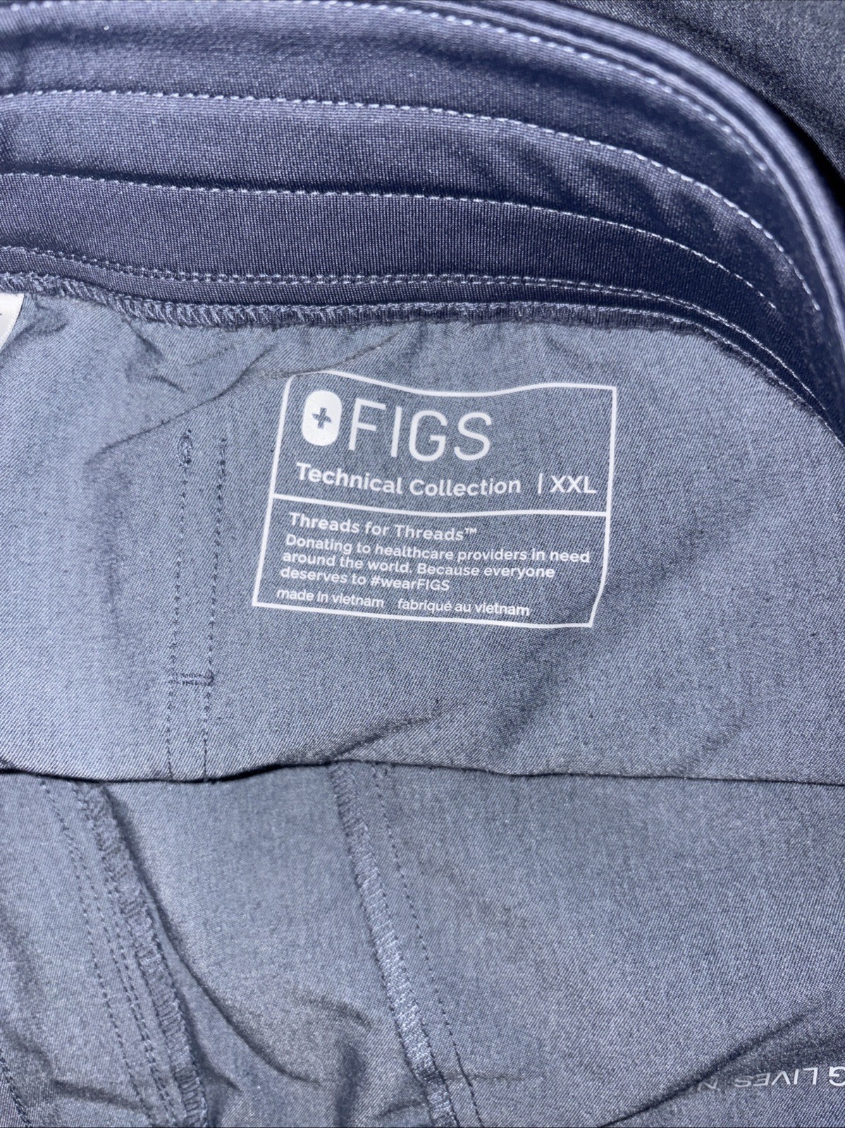 Figs Technical Collection Maroon Scrub Joggers Pants Women's  XXL Gray image 9