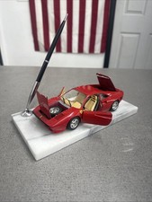 Ferrari 365 GT4/BB 1973 portapenne vintage base marmo rosso nero pressofuso