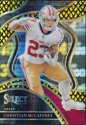 2023 Select - Club Level Christian McCaffrey #285 Gold Dragon Scale Prizm /10