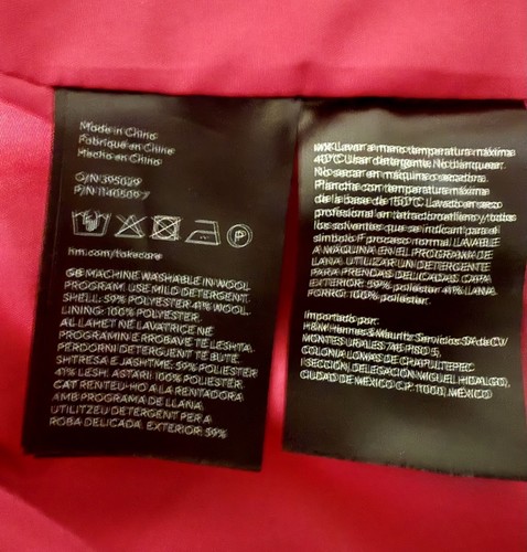 H&M Cerise Wollmischung L - Bild 4 von 7