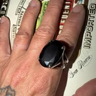 Thus is a RARE FIND- Vintage Massive Black Hematite Stone Sterling Silver