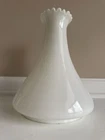 Antique Milk Glass Chimney Shade W/5.25” Bottom Fitter 8.5” Tall