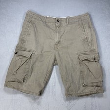 Levi's Cargo Shorts Men's Size 34 Beige Pockets Casual Baggy