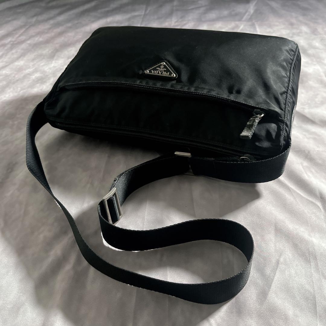 Prada Camera Bag Black Nylon Shoulder Vintage Authentic thumbnail 7