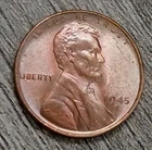 1945-S BU Red Lincoln Wheat Cent ~ Free Shipping!