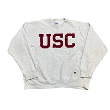 Vintage 90s Russell Athletic Pro USC Trojans Sweatshirt Large Made in USA