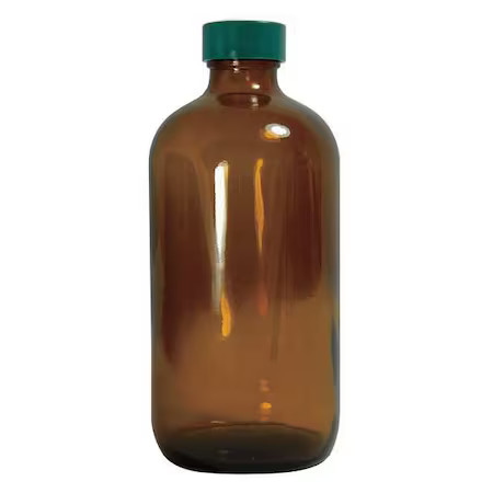 Qorpak Glc-01947 Boston Round Bottle, 8 Oz.,  Narrow, Pk24