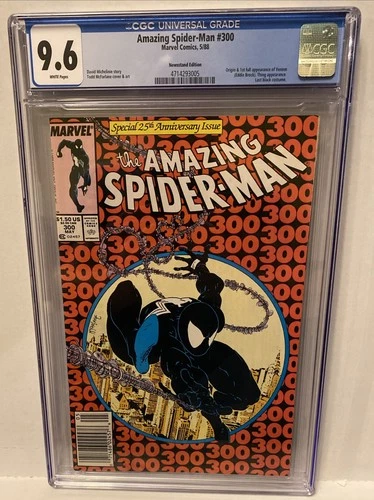 CGC 9.6 Amazing Spider-Man 300 Newsstand Edition 1988 1st Venom Marvel McFarlane