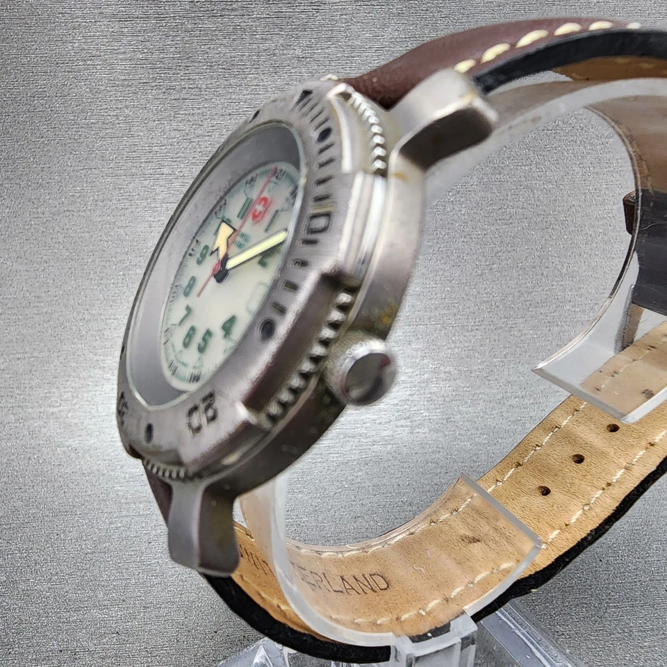 Victorinox Swiss Army Sportline Watch Men 40mm Gray Dial Silver Tone PARTS - Image 4 of 4