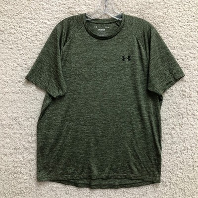 Under Armour Shirt Large Adult Green The Tech Tee Loose Crewneck Pullover Mens L
