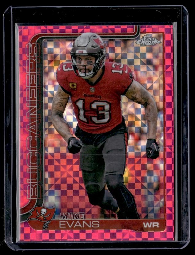 2025 Topps Chrome #282 Mike Evans Hot Pink X-Fractor