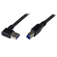StarTech USB3SAB1MRA 1m USB 3.0 Cable A to B Right Angle Black