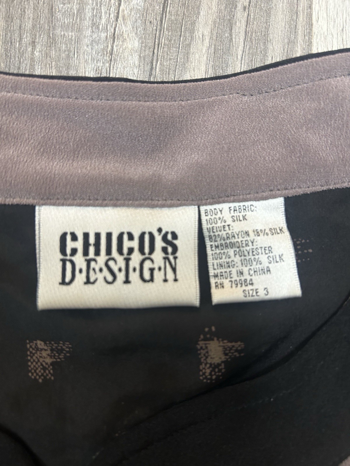 Chicos Design Silk Patchwork Jacket Embroidered 1… - image 4