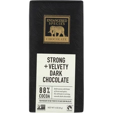 Endangered Species Chocolate Strong Velvety Dark Chocolate 3 Oz