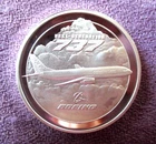 Boeing 737 Jet Airplane  RARE Commercial 1997  1 Troy Oz. .999 Fine Silver Round