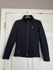 Spyder Women  s Medium Jacket Fleece-excellent shape - lined Black med. Weight