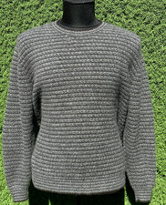Loro Piana 100 Cashmere Sweater Size 40 50 M L Gray Italy Vintage Full Knit