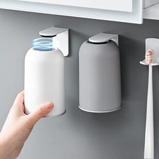 Wall-Mounted Toothbrush Cup with Magnetic Bracket, 350 ml Capacity, 11.7 x 7.5