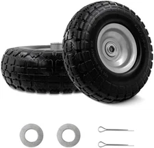 Flat free solid replacement wheel tire
