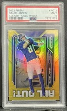 2022 Prizm Daniel Jones All Out! - Gold Prizm/10 PSA 9