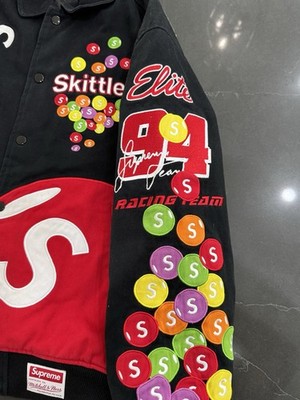 Supreme Skittles Mitchell & Ness Varsity Jacket Size M Brand New