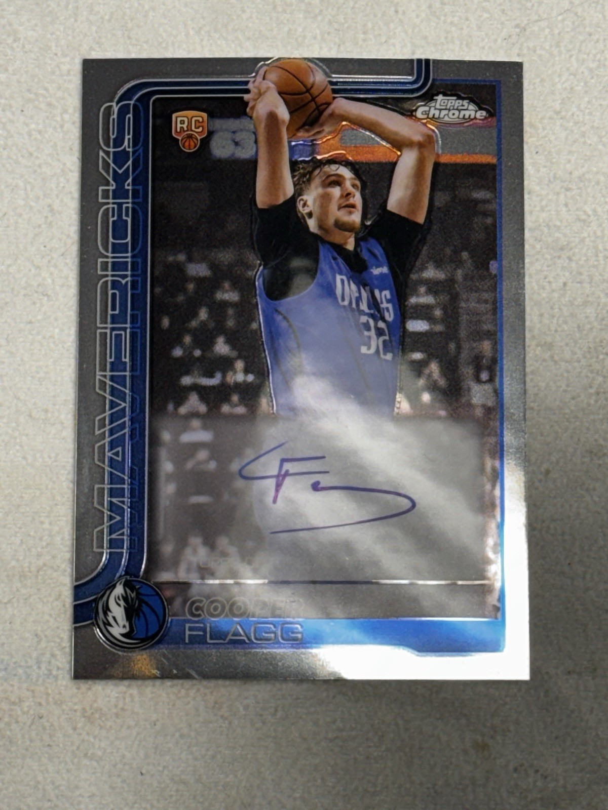 2025-26 Topps Chrome Basketball Cooper Flagg RC Rookie Auto #TCAR-CF Mavericks