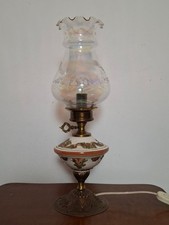 Lampada Da Tavolo Vintage, Anni 70', 80'. Ceramica, Meallo E Vetro.