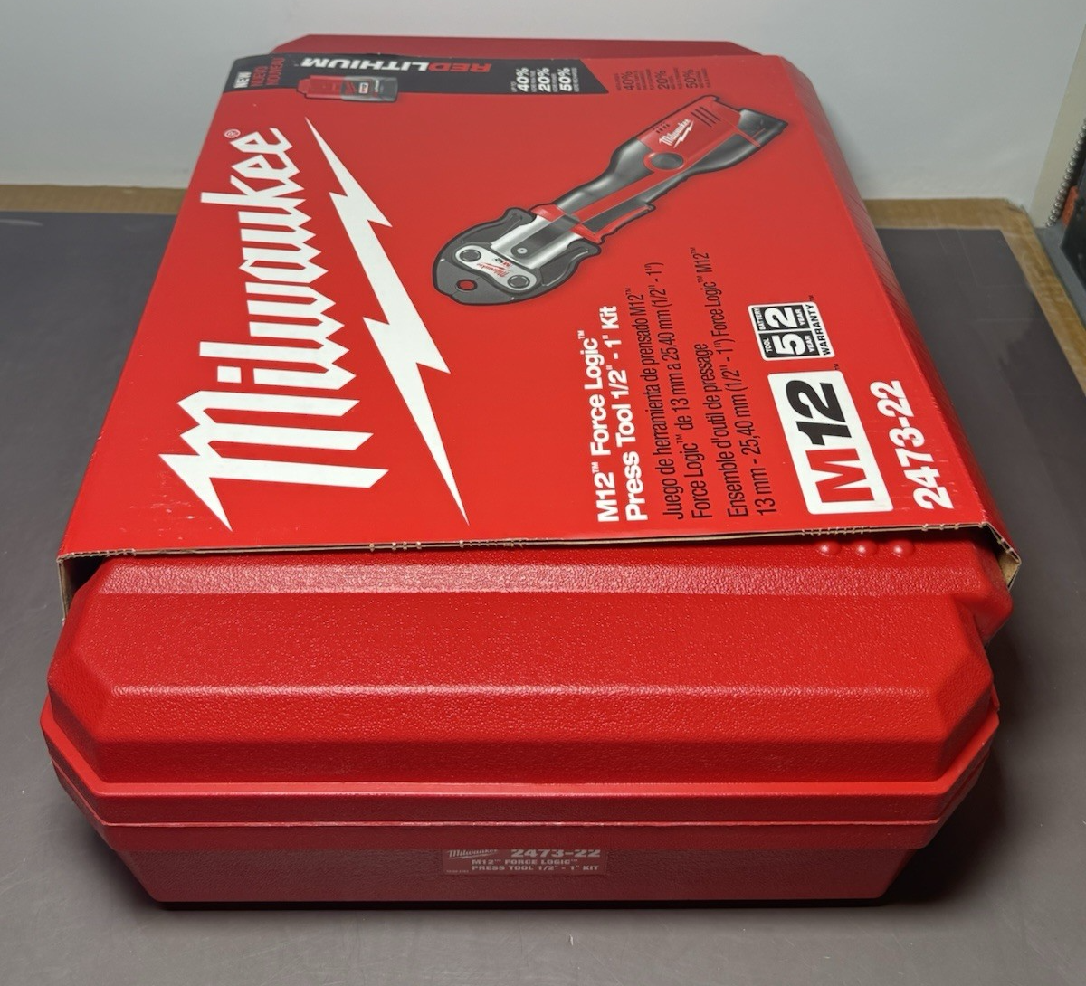 Milwaukee M12 FORCE LOGIC Press Tool Kit with Jaws - 2473-22 for