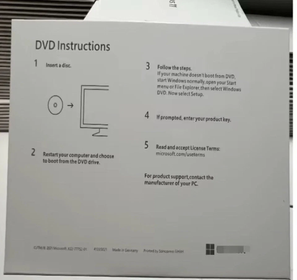 Win 11 Pro 64-Bit DVD + Genuine Product Key, Factory Sealed, Next Day Ship - Image 4 of 4