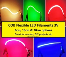 LED Filament 6cm 13cm 30cm Edison Bulb COB Flexible Lamp Models DIY Neon