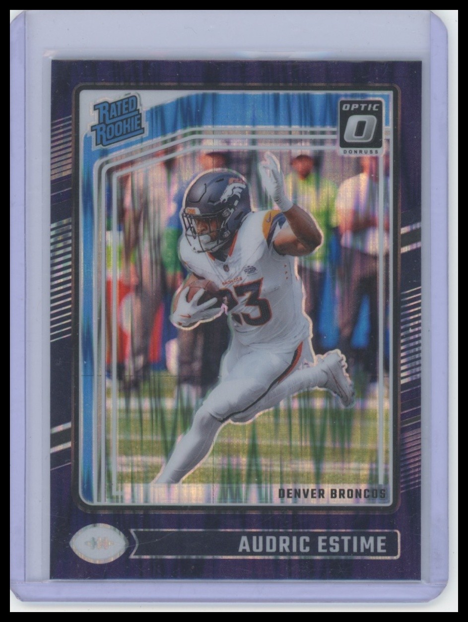 2024 Donruss Optic #206 Audric Estime Purple Shock