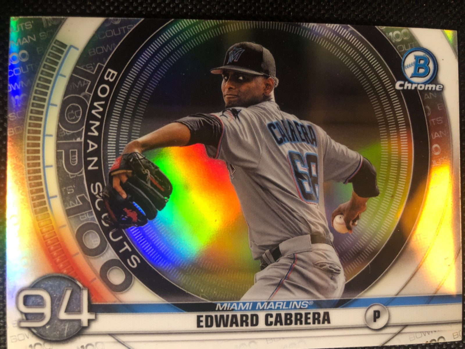 2020 Bowman - Bowman Scouts Top 100 Chrome Edward Cabrera #BTP-94 (RC)