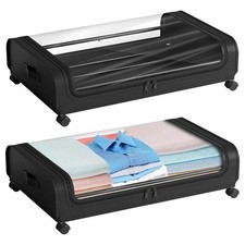 Under Bed Storage with Wheels Large Rolling Storage Shoes Containers with Lids