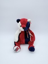 Ty Beanie Baby Patriot Flag on Foot Bear Plush Stuffed Animal Toy 2001