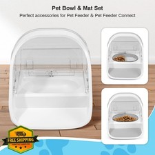 YOIHABV Replacement Mat Bowl Set Microchip Pet Feeder Grey