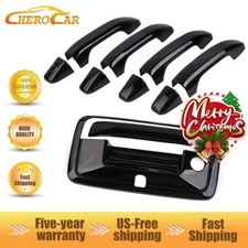Black Door Handle/Tailgate Cover Trim Decor For Chevy Silverado/Sierra 2014-18