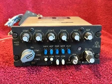 NAT AA25-001 AUDIO CONTROL PANEL WITH CONNECTORS 28 VDC NORTHERN AIRBORNE TECH