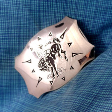 Western Cowboy Bucking Horse Belt Buckle Atomic Starburst Vtg Chambers  .GMP707