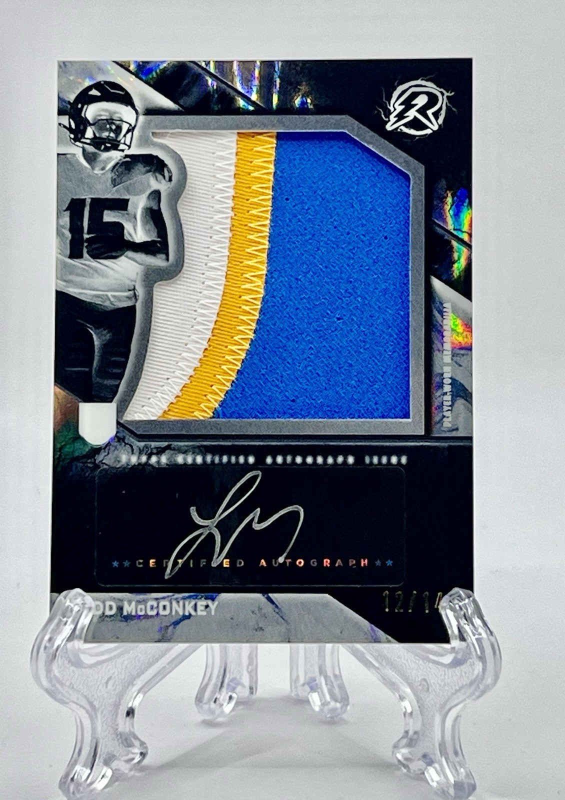 2024 Topps Resurgence Ladd McConkey RC Electron “Negative” Patch Auto /14 🔥🔥