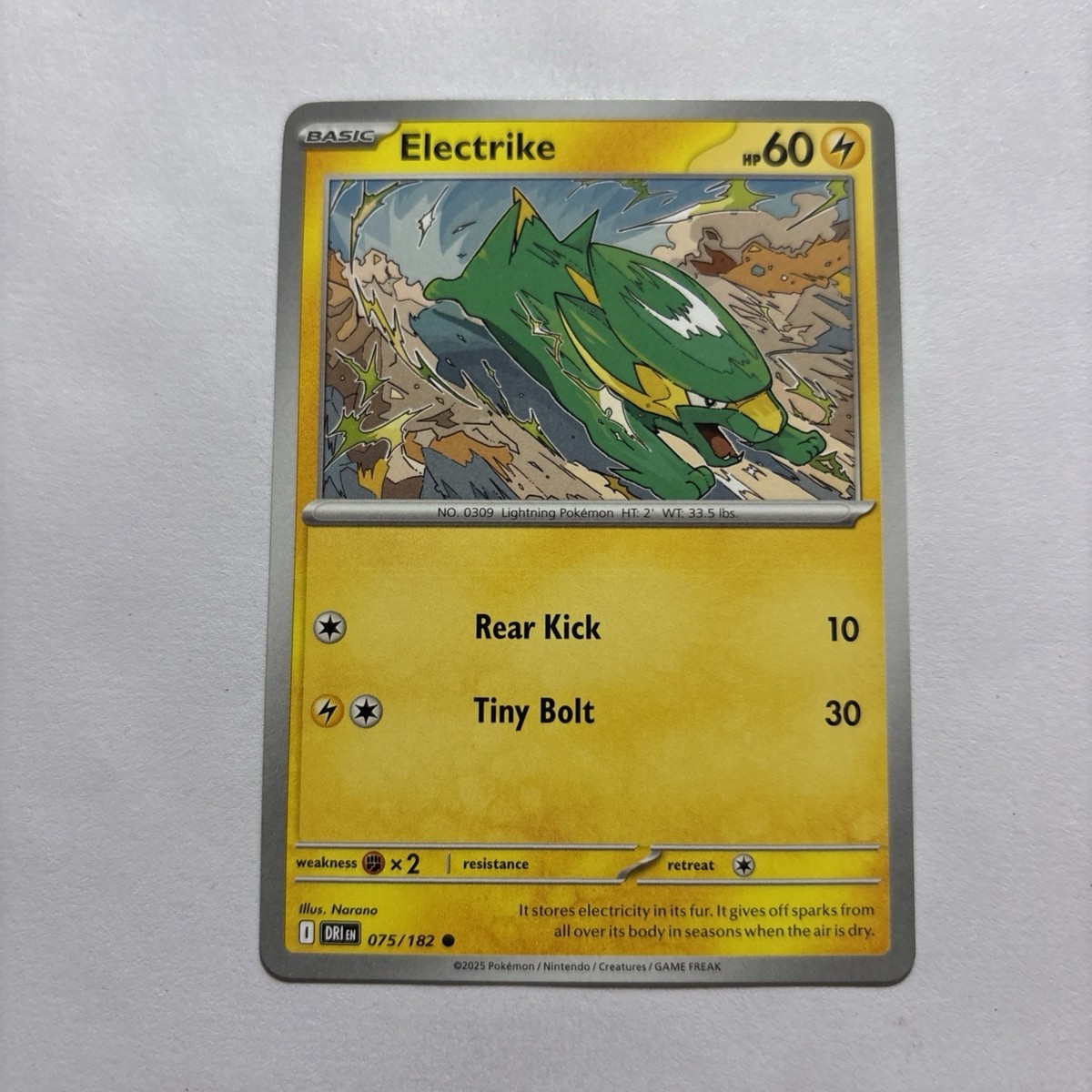 electrike pokemon card price Pokemon Card Japanese Electrike 037/063 sv9a C TCG — ToysOneJapan main image 0
