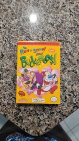 Ren & Stimpy Show: Buckaroo (NES, 1993) Complete w/Poster Pristine Condition 
