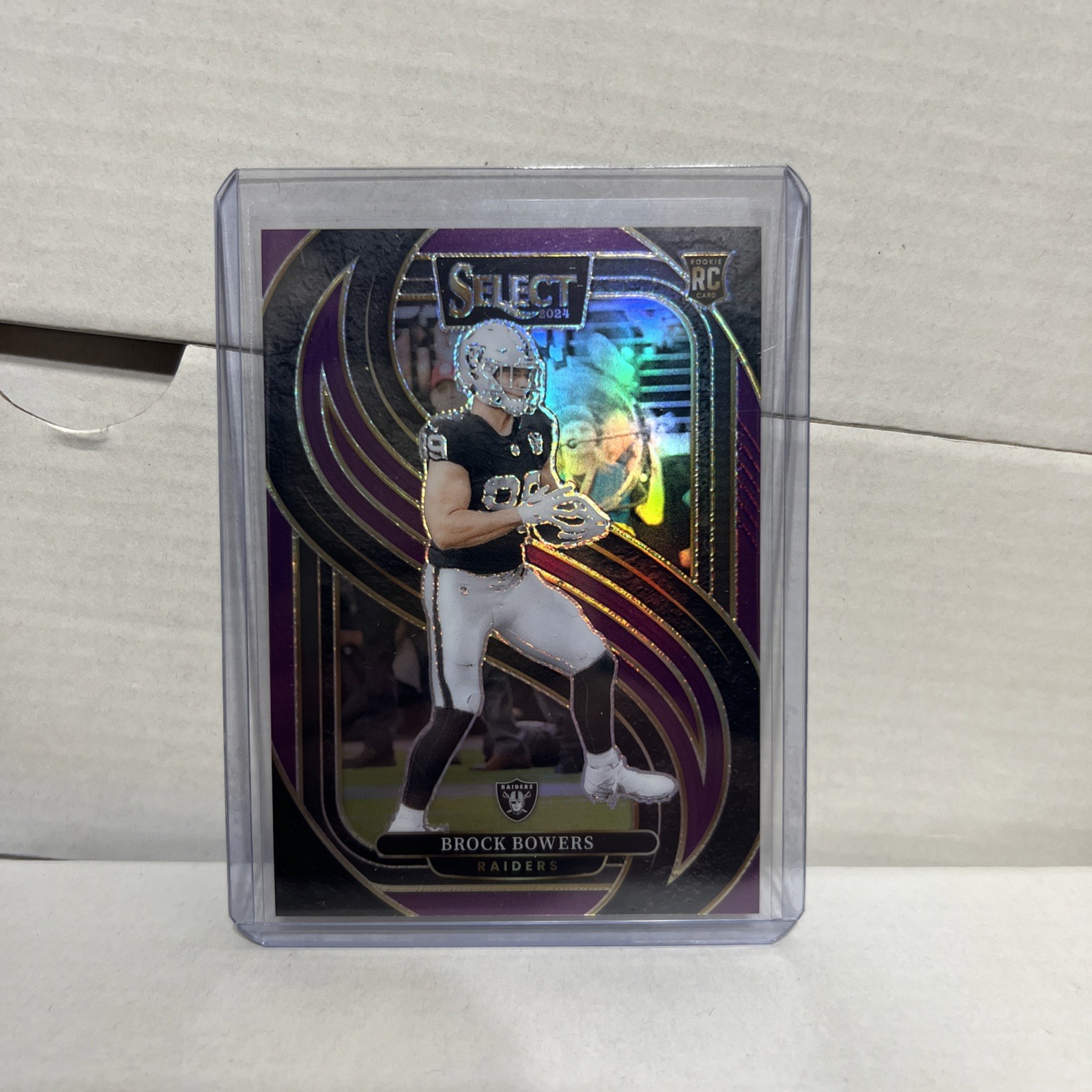 2024 Panini Select Brock Bowers RC /75 Purple Premier Level