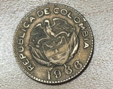 1966 Colombia 10 Centavos Die Cracks