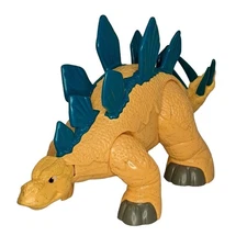Fisher Price Stegosaurus 15” 2011 Dinosaur Yellow Green Mattel Action Figure Toy