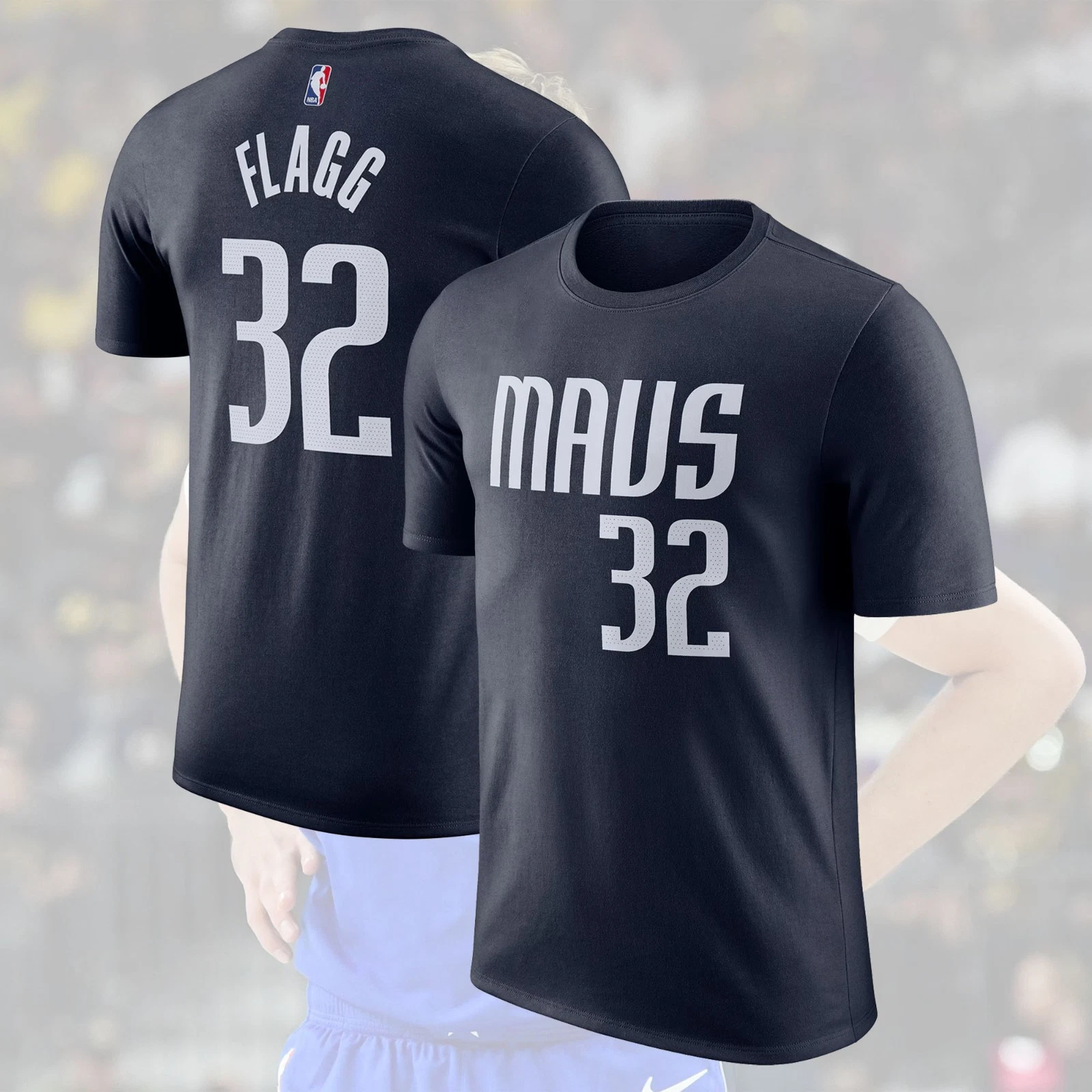 Dallas Mavericks 2025 Name & Number Double Sided T-Shirt