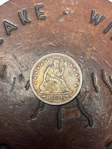 1854 25C Seated Liberty Quarter Arrows USA 🇺🇸 Historic Silver Coin 🇺🇸 🪙 - Picture 8 of 16