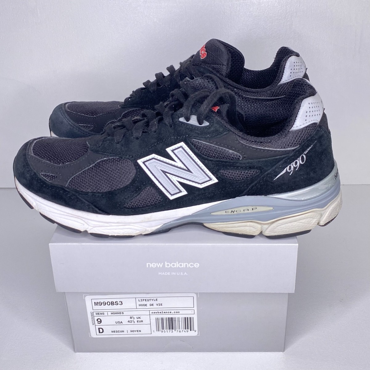 ユニセックス【New Balance 】Made in USA 990v3 スニーカー Size 9 - New Balance 990v3 Made In USA Black White for sale