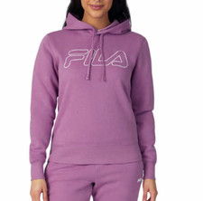NEW FILA Women's Midweight Pullover Fleece Logo Hoodie Size Medium