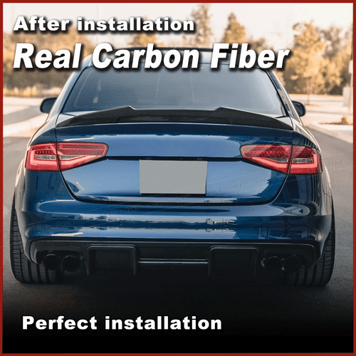 Alerón trasero de carbono labio del alerón del maletero para Audi A4 B8.5 A4L 2013-2016 - Imagen 3 de 12